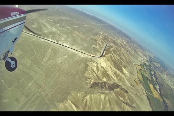 Nazca lines from plane