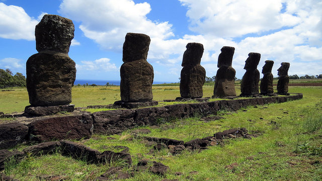 Moai at Ahu Akivi