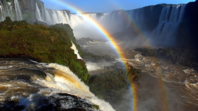 Double Rainbow at Iguazu Falls