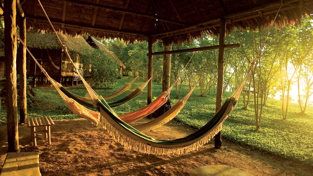 Relaxing in the Peruvian Amazon