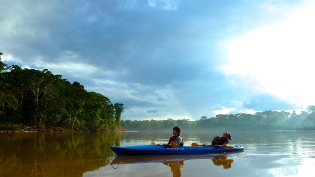 Kayaking in the Peruvian Amazon
