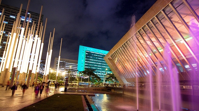 Plaza de Cisneros & Parque de las Luces in Medellin, Colombia