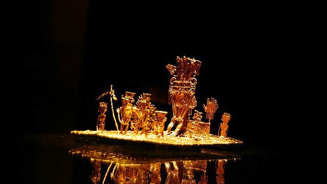 Muisca Gold Raft, Gold Museum in Bogota