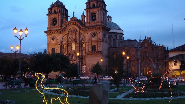 Cusco Christmas lights