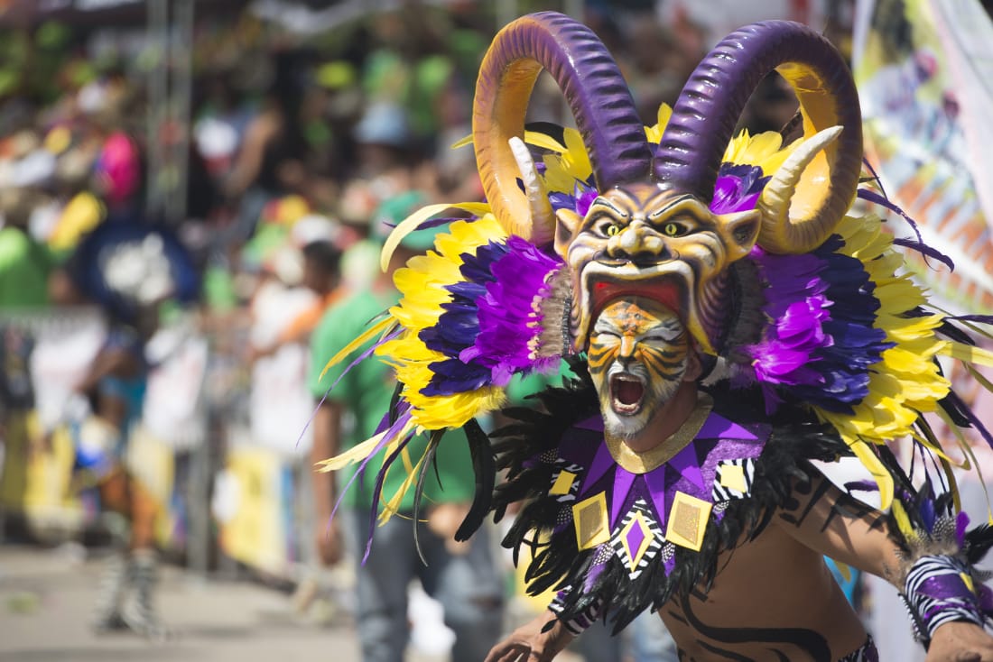 Detailed costumes are a common site during the various parades. RewritingtheMap/Emanuel Echeverri 