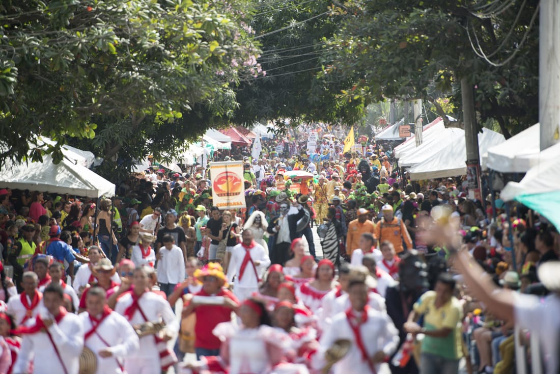 While Barranquilla’s Carnival has one main road shut for Parade’s there are many that occur all throughout the cities neighborhoods. RewritingtheMap/Emanuel Echeverri 