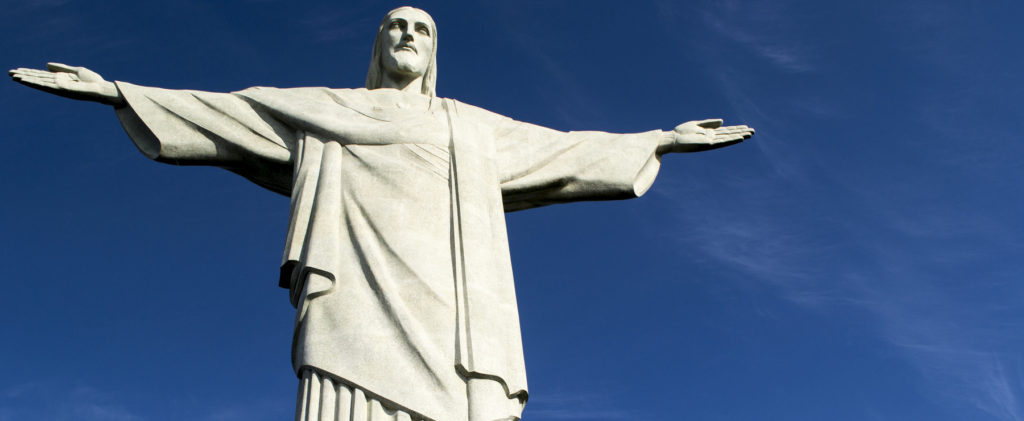 The famous Christ statue in Rio de Janeiro Brazil