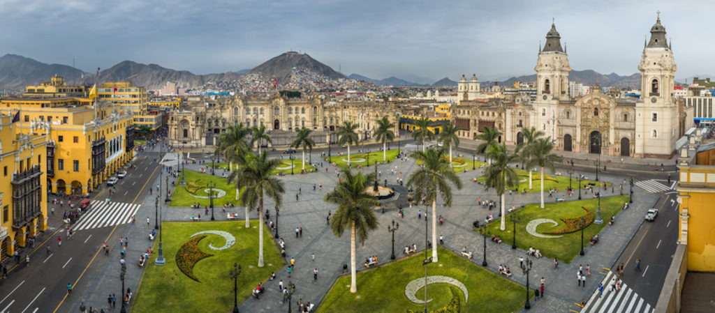 Main plaza in Peru
