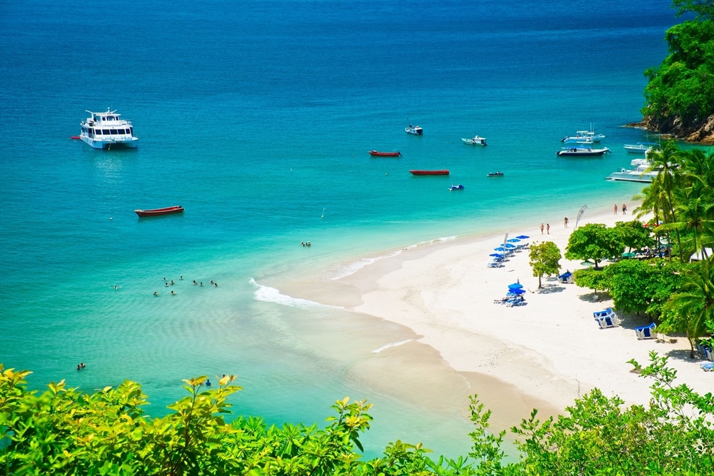 Tropical looking beach in Costa Rica