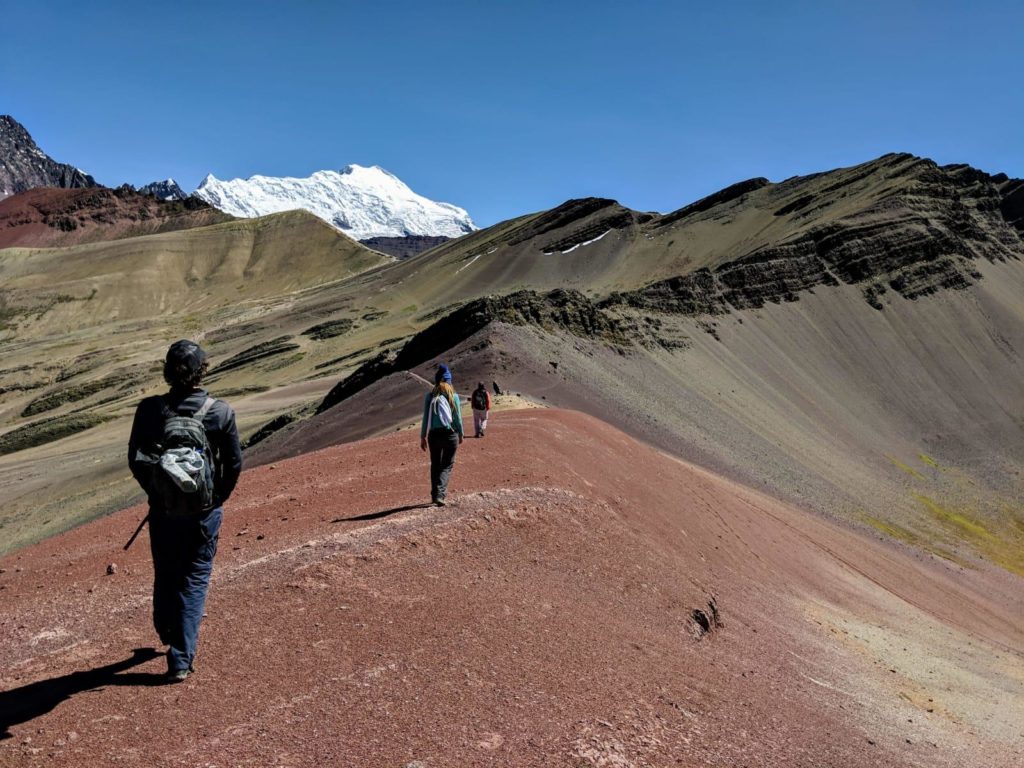 trekking in peru on rainbow mountain