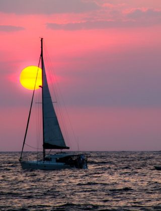 Sailing past the sunset