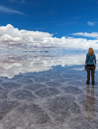 Uyuni Salt Flats Bolivia Girl
